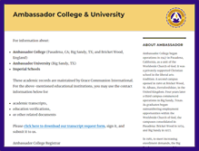 Tablet Screenshot of ambassador.edu